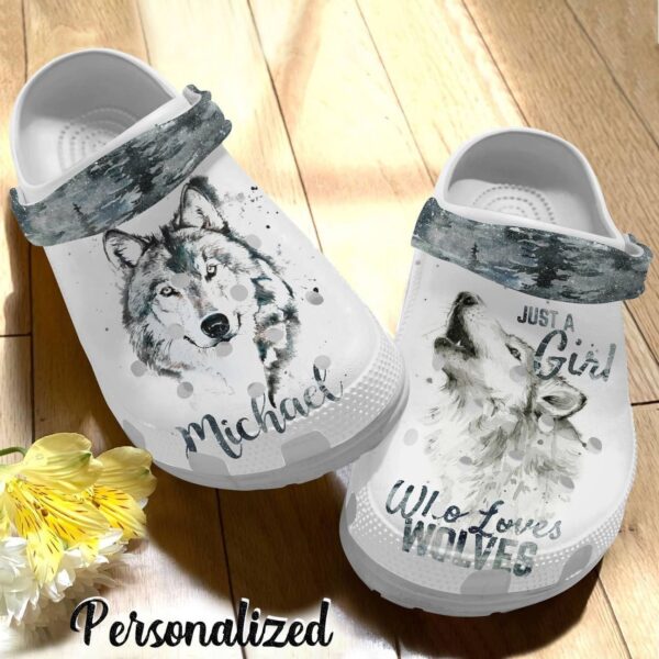 Personalized Crocs Clog Wolf