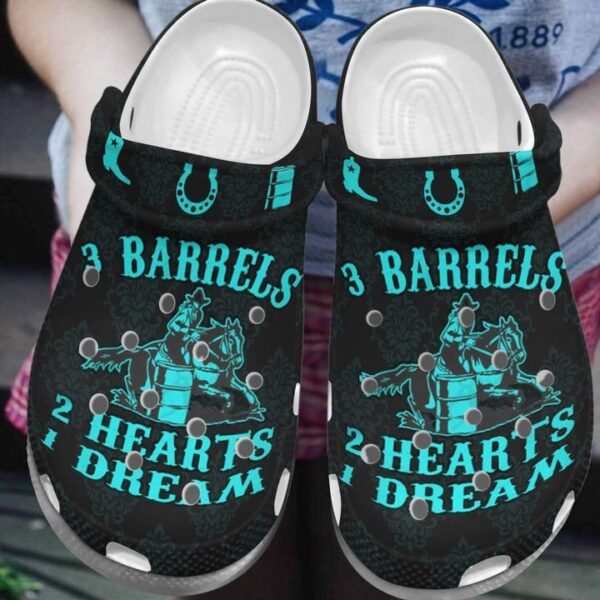 Personalized Horse Barrels Heart Dream Crocs Clogy Shoes For Mens And Womens