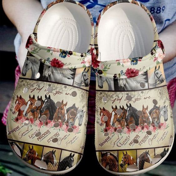 Personalized Horse Crocs Clogy Shoes For Mens And Womens