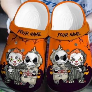 Personalized Jack Skellington And Pennywise Crocs Clog Clog Shoes