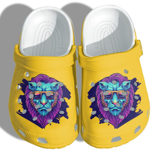 Personalized Lion Summer Vibes Crocs Clogy Shoes For Mens And Womens