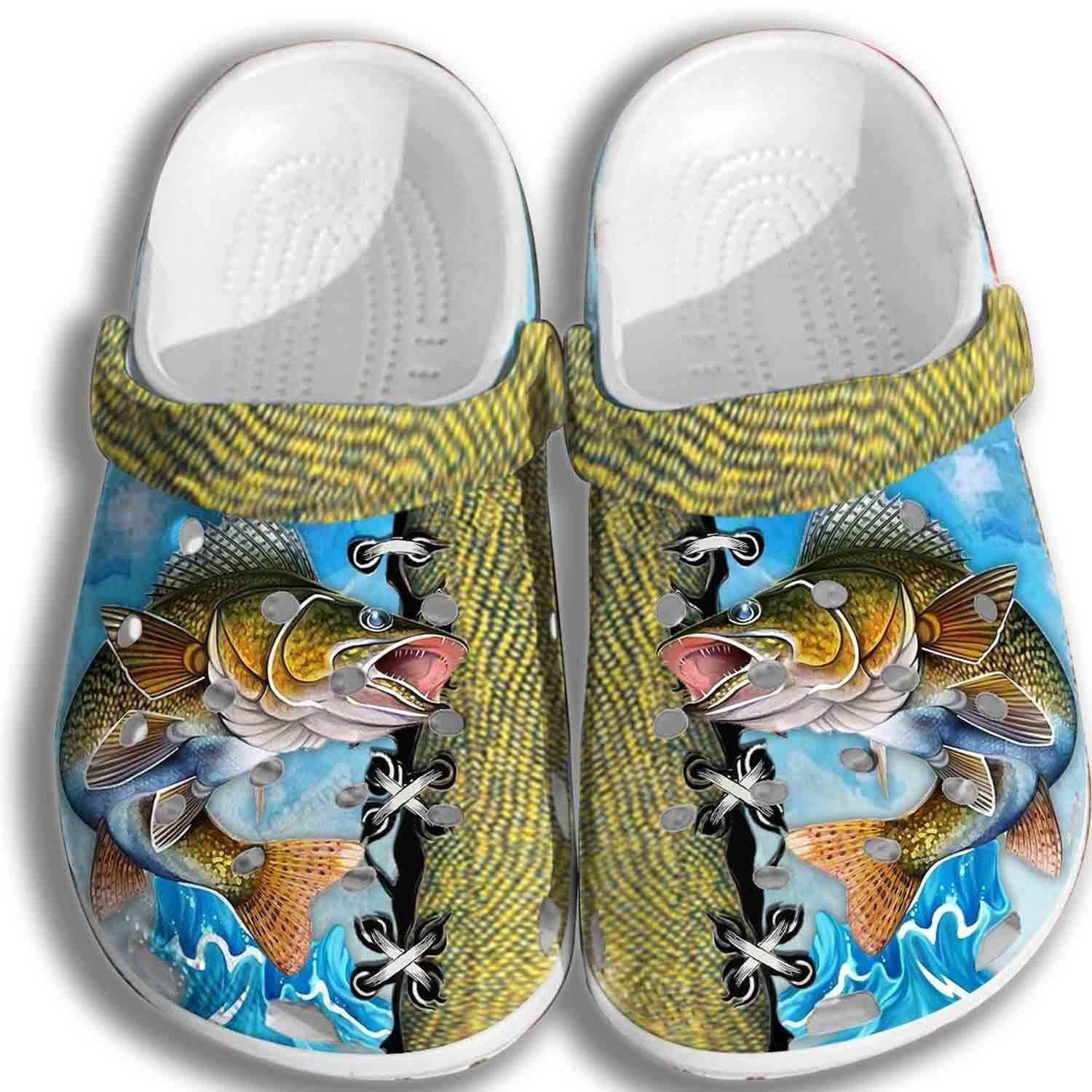 Personalized Ocean Animal Men Women Fishing Crocs Clogy Shoes For Mens And Womens