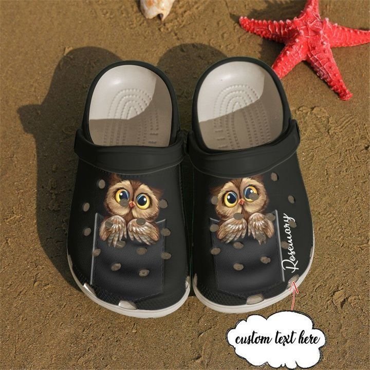 Personalized Owl Pocket Crocs Clogy Shoes For Mens And Womens