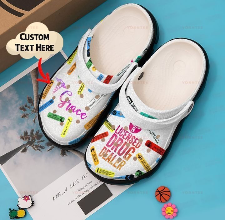 Personalized Pharmacy Licensed Drug Dealer Crocs Clogy Shoes For Mens And Womens