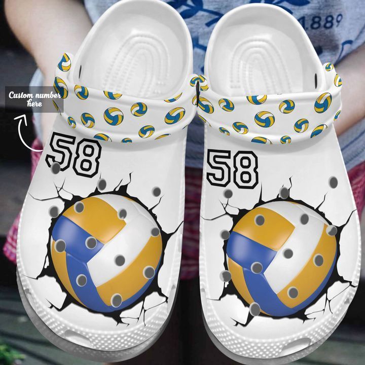 Personalized Volleyball Favorite Season Crocs Clogy Shoes For Mens And Womens