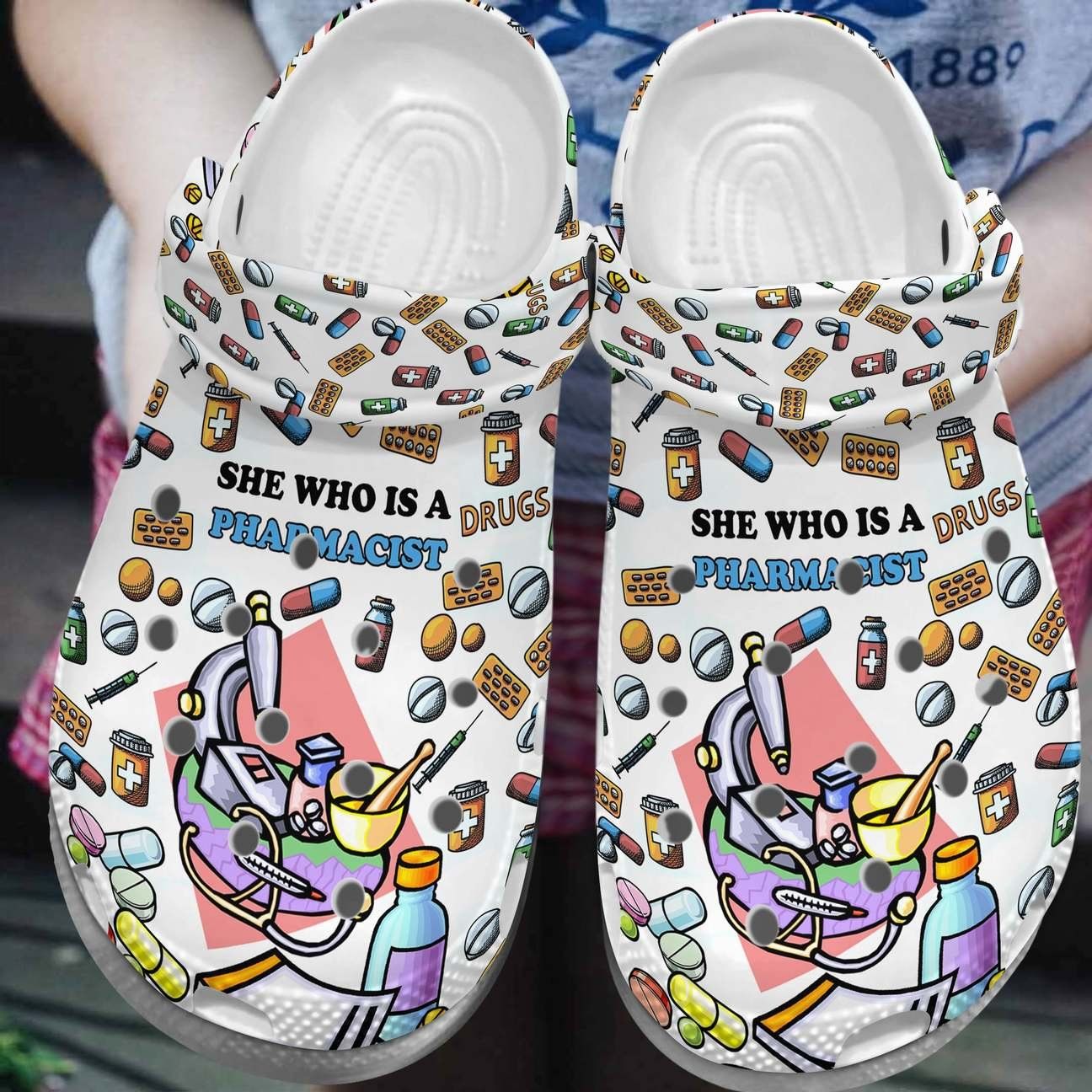 Pharmacist Personalize Clog Custom Crocs Fashionstyle Comfortable For Women Men Kid Print 3D She A Pharmacist