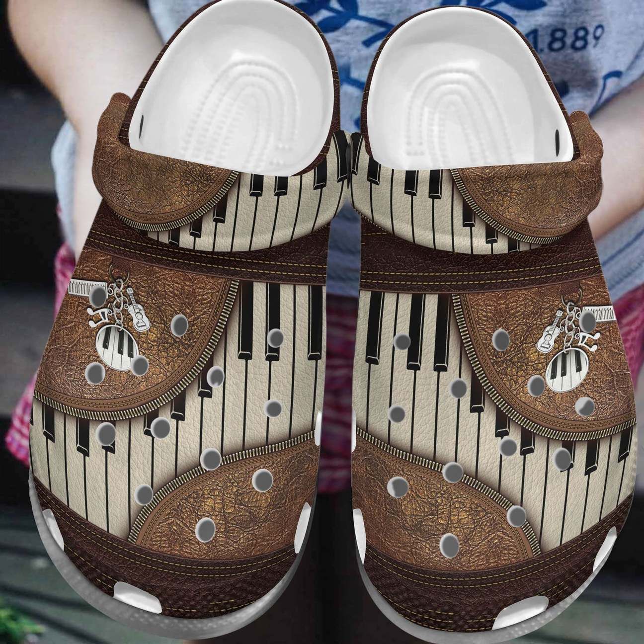 Piano Personalized Clog Custom Crocs Comfortablefashion Style Comfortable For Women Men Kid Print 3D Love Piano