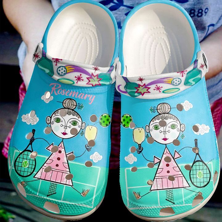 Pickle Ball Personalized And Tennis Lady Sku 1819 Crocs Crocband Clog Comfortable For Mens Womens Classic Clog Water Shoes