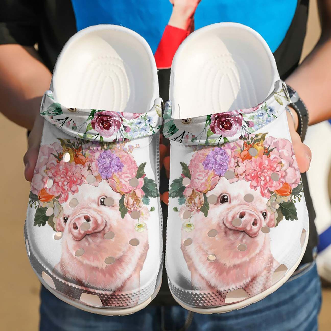 Pig Personalized Clog Custom Crocs Comfortablefashion Style Comfortable For Women Men Kid Print 3D Floral Pig