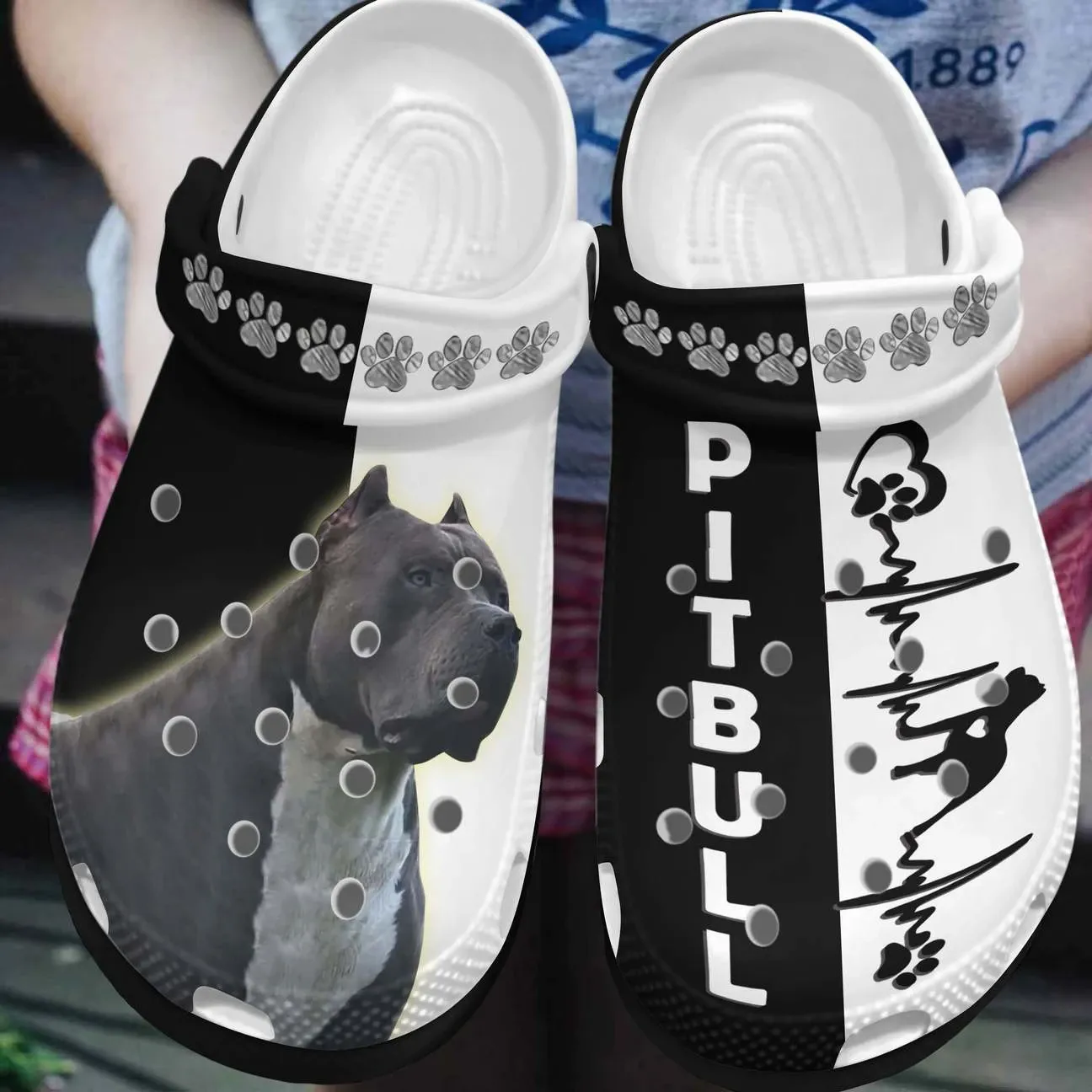 Pitbull Personalized Clog Custom Crocs Comfortablefashion Style Comfortable For Women Men Kid Print 3D Pitbull Lover