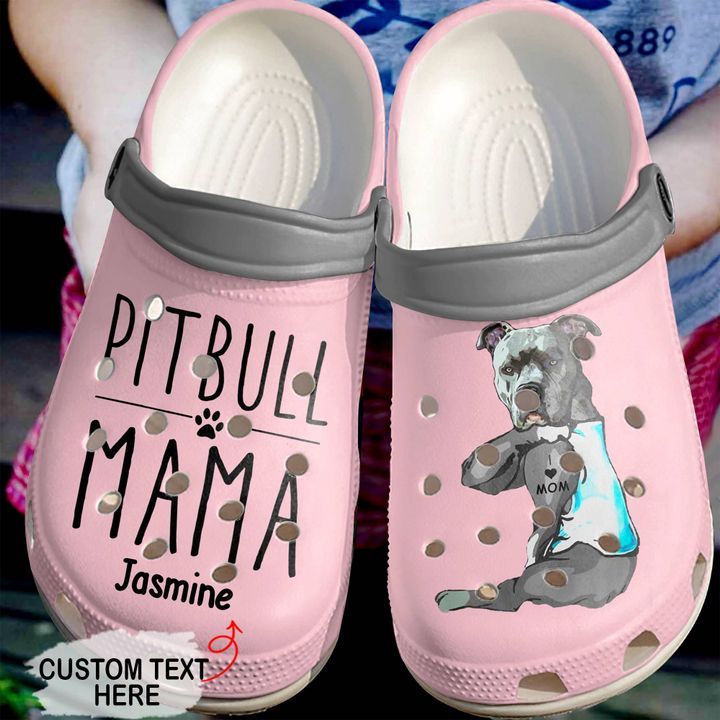 Pitbull Personalized Lover Sku 1853 Crocs Crocband Clog Comfortable For Mens Womens Classic Clog Water Shoes
