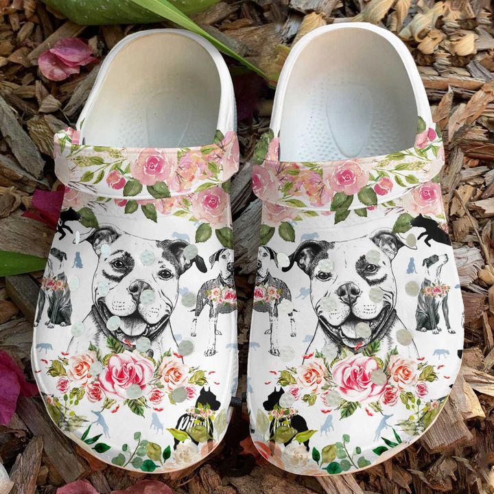 Pitpull Floral Vintage Sku 1863 Crocs Crocband Clog Comfortable For Mens Womens Classic Clog Water Shoes