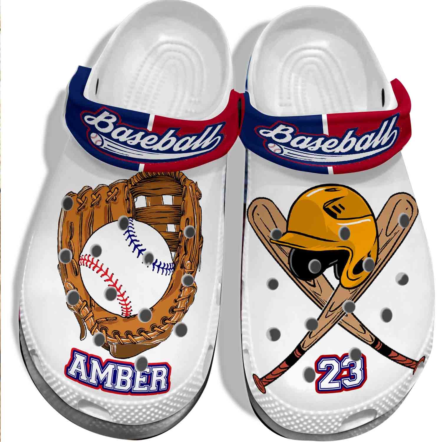 Player Baseball Equipment Crocs Clog Can Customize Name Number Birthday Gifts For Son Daughter