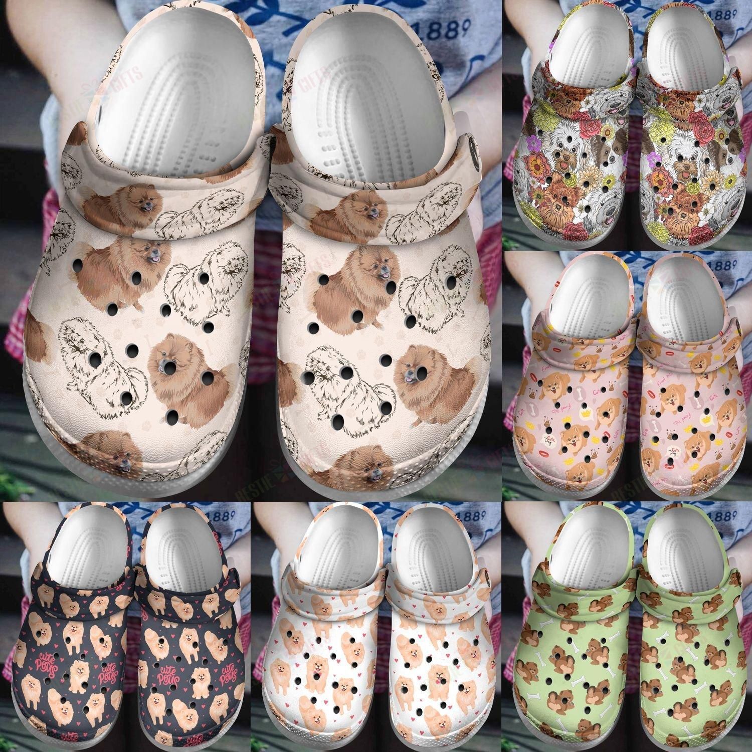 Pomeranian Crocs Clog Classic Clog Pomeranian Collection Shoes
