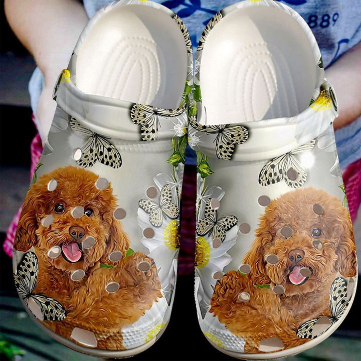 Poodle Daisy Sku 1871 Crocs Clog Clog Shoes