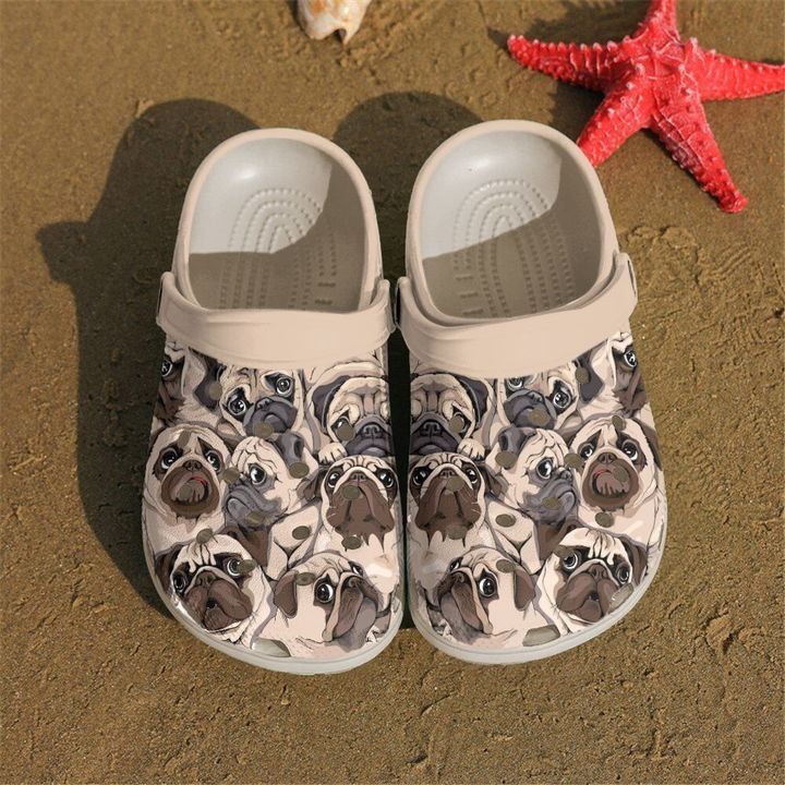 Pug Lovely Pugs Sku 1931 Crocs Crocband Clog Comfortable For Mens Womens Classic Clog Water Shoes
