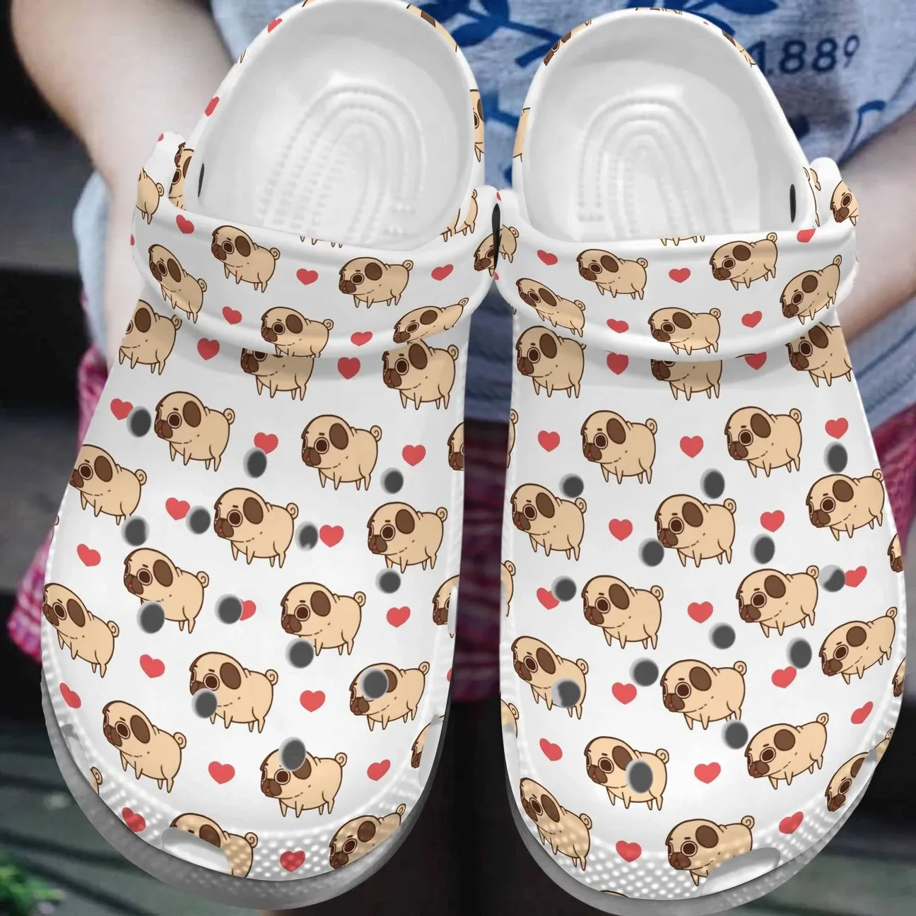 Pug Personalize Clog Custom Crocs Fashionstyle Comfortable For Women Men Kid Print 3D Cool Baby Pug
