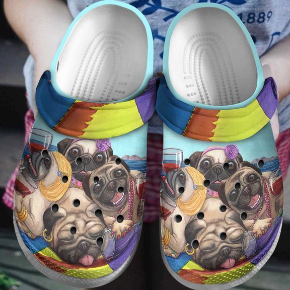 Pug Personalize Clog Custom Crocs Fashionstyle Comfortable For Women Men Kid Print 3D Pug Collection