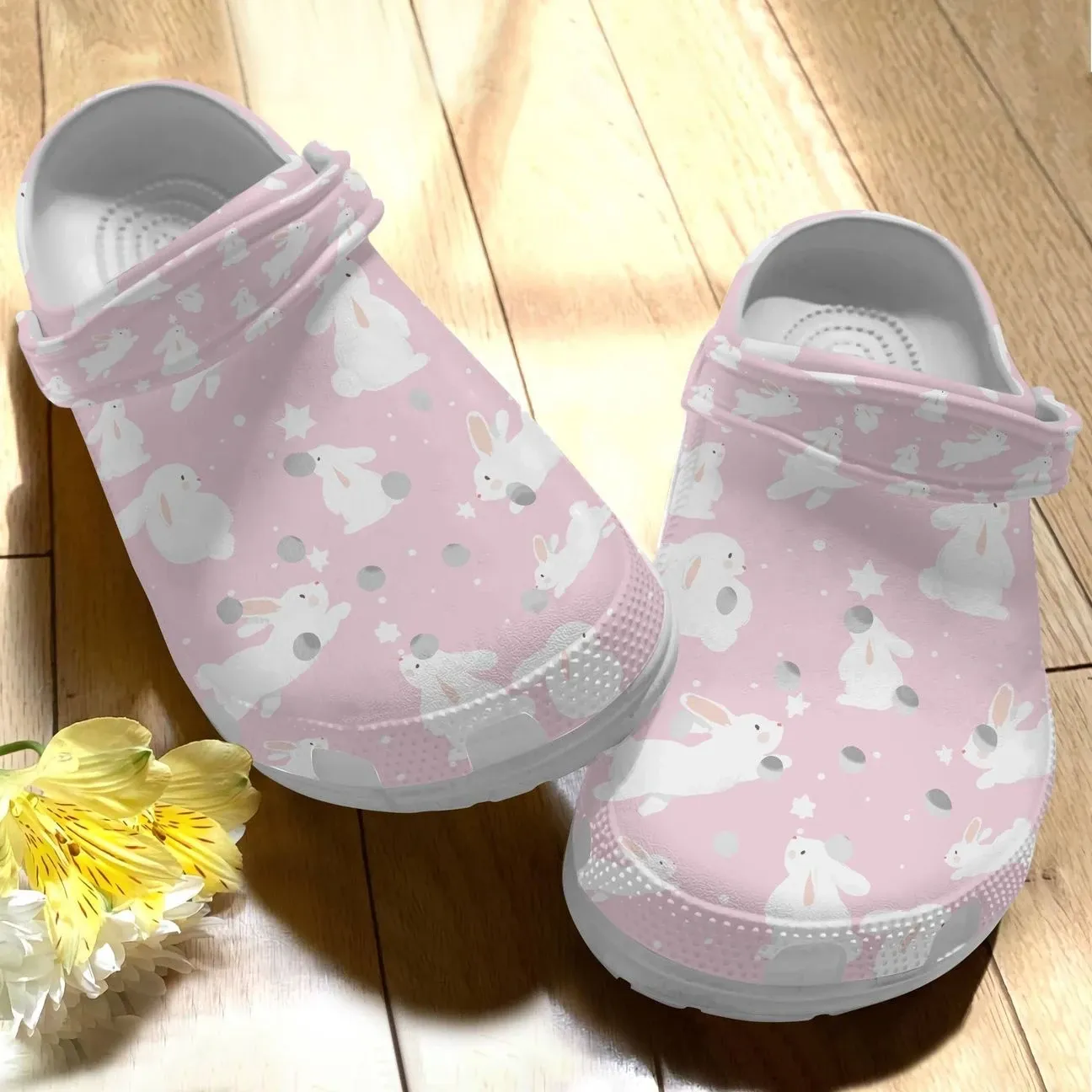 Rabbit Personalize Clog Custom Crocs Fashionstyle Comfortable For Women Men Kid Print 3D Soft Bunny