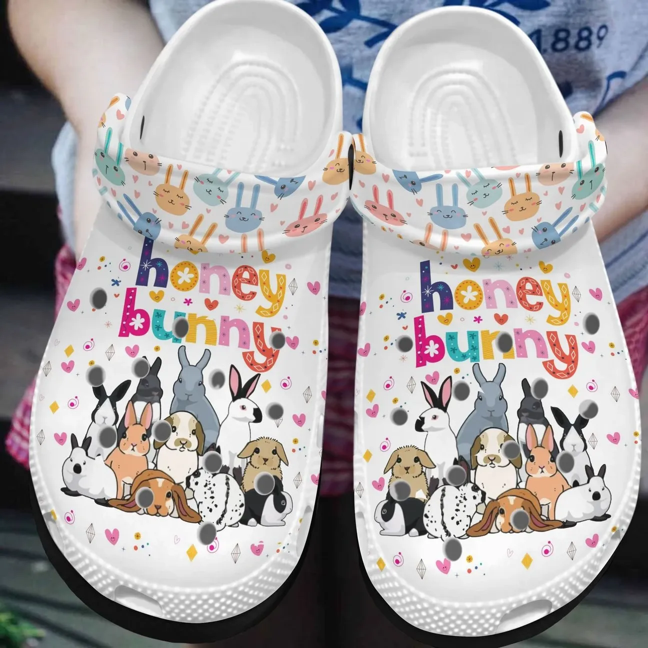 Rabbit Personalized Clog Custom Crocs Comfortablefashion Style Comfortable For Women Men Kid Print 3D Honey Bunny