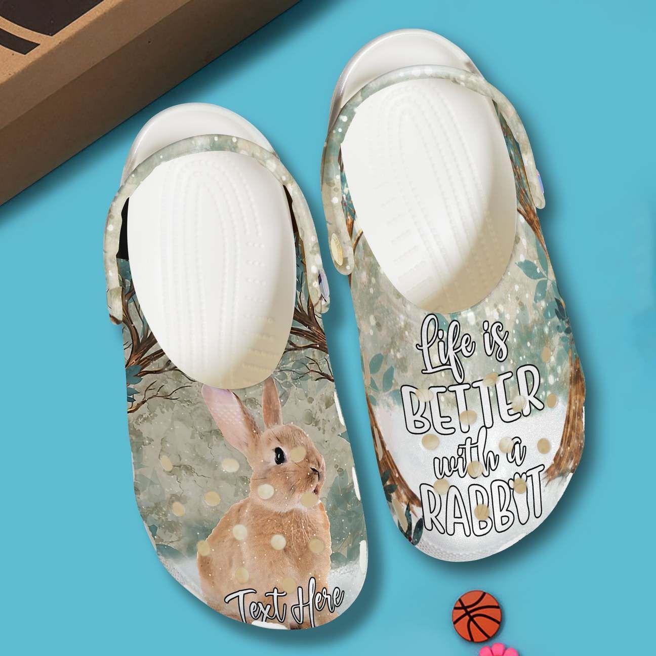 Rabbit Personalized Clog Custom Crocs Comfortablefashion Style Comfortable For Women Men Kid Print 3D Life Is Better With A Rabbit