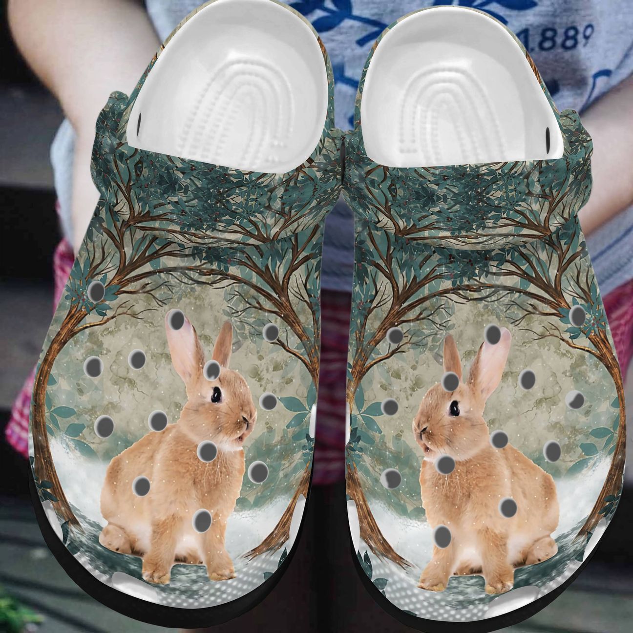 Rabbit Personalized Clog Custom Crocs Comfortablefashion Style Comfortable For Women Men Kid Print 3D Winter Rabbit
