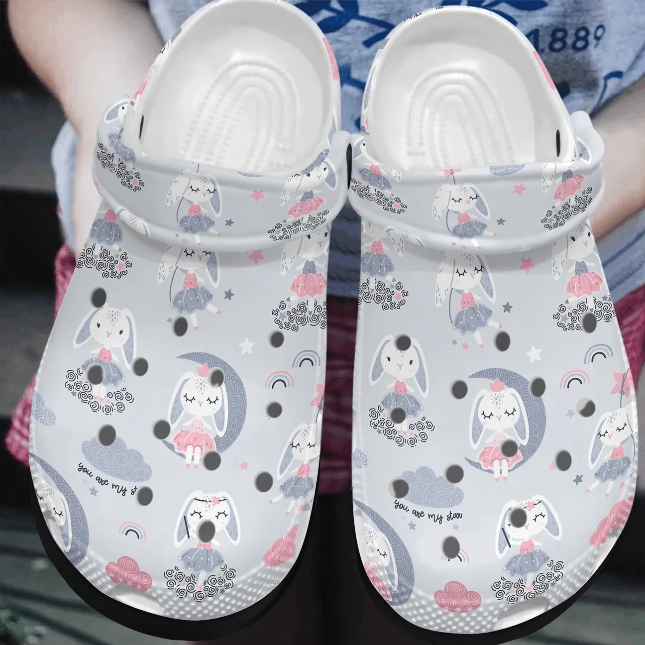 Rabbit Personalized Clog Custom Crocs Comfortablefashion Style Comfortable For Women Men Kid Print 3D You Are My Star