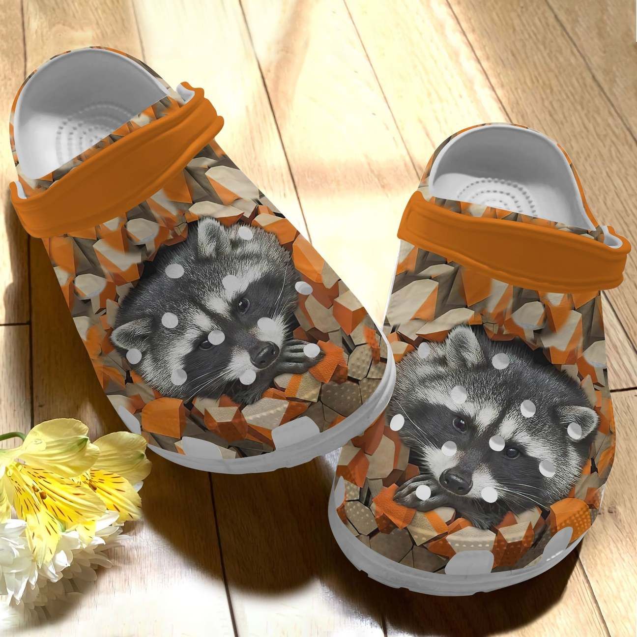Raccoon Personalized Clog Custom Crocs Comfortablefashion Style Comfortable For Women Men Kid Print 3D Cute Raccoon Ver 1