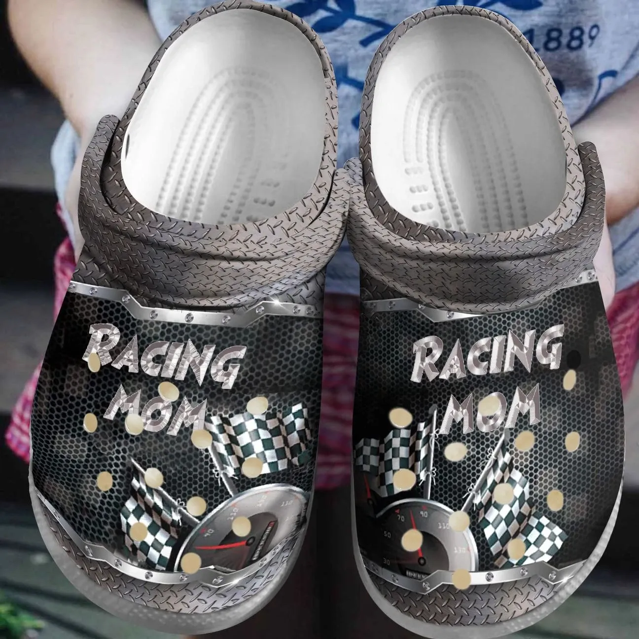 Racing Personalized Clog Custom Crocs Comfortablefashion Style Comfortable For Women Men Kid Print 3D Racing Mom
