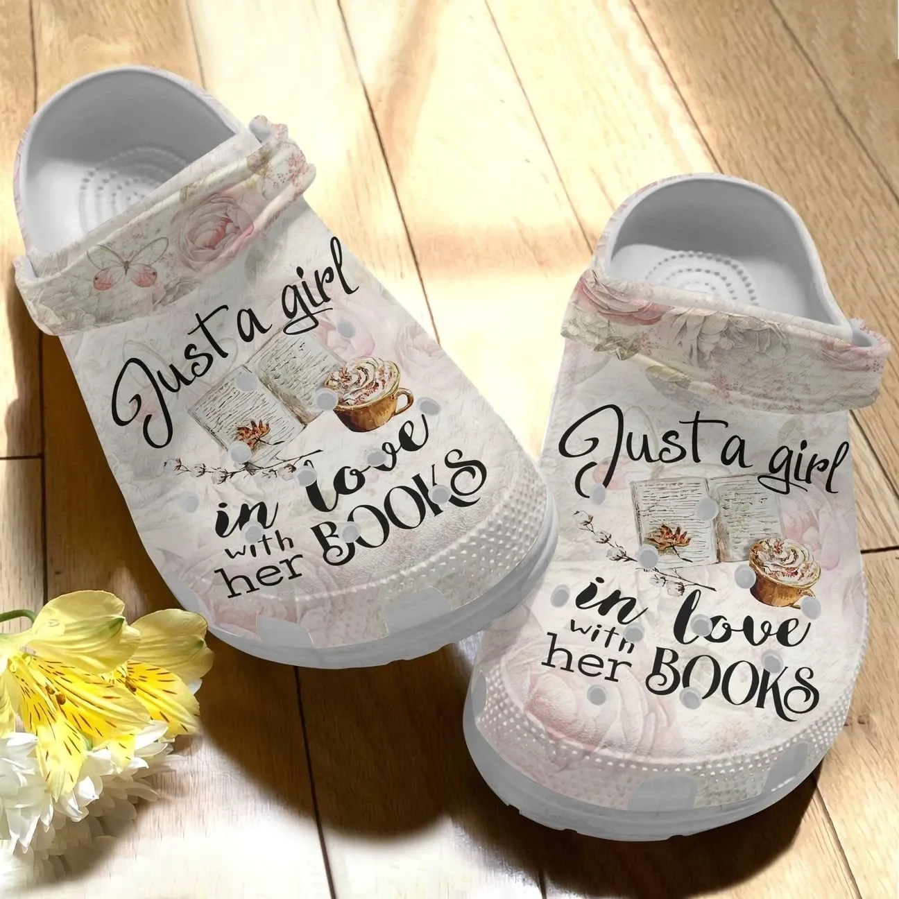 Reading Personalize Clog Custom Crocs Fashionstyle Comfortable For Women Men Kid Print 3D Whitesole In Love