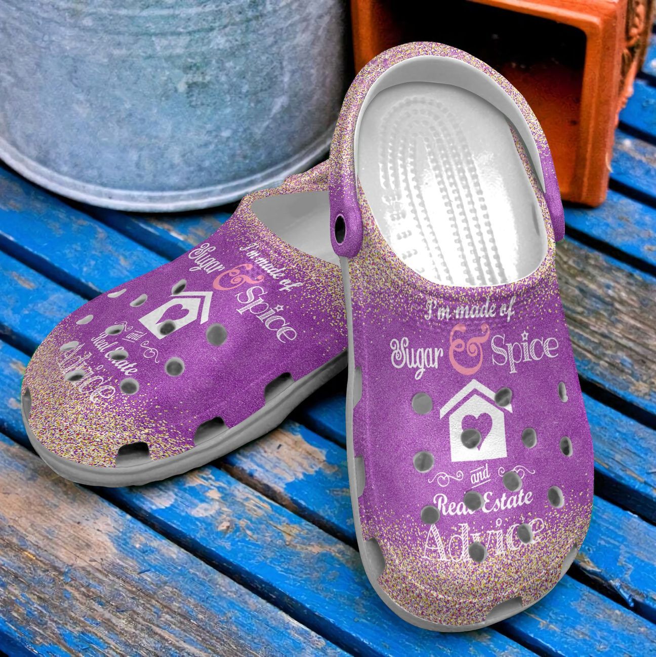 Real Estate Personalized Clog Custom Crocs Comfortablefashion Style Comfortable For Women Men Kid Print 3D Made Of Sugar And Spice