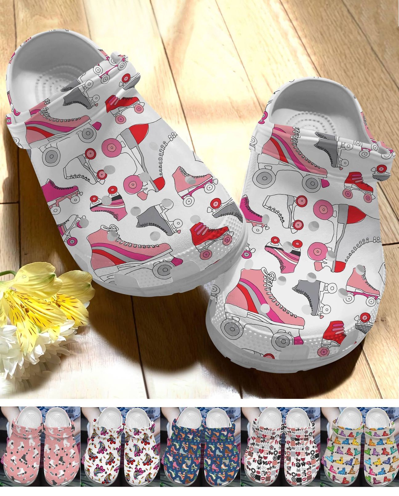 Roller Derby Personalize Clog Custom Crocs Fashionstyle Comfortable For Women Men Kid Print 3D Roller Derby Collection