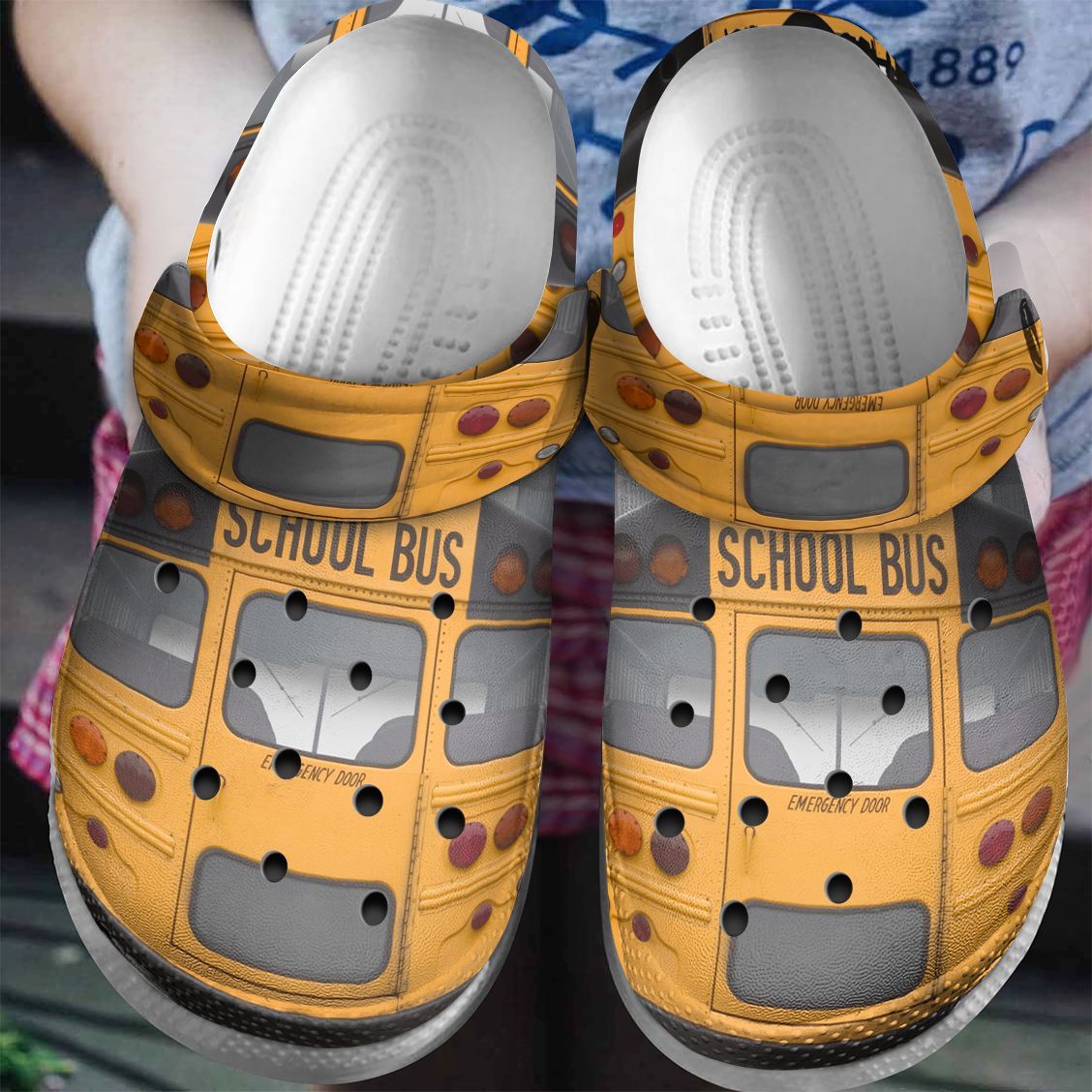 School Bus Driver Personalized Clog Custom Crocs Comfortablefashion Style Comfortable For Women Men Kid Print 3D Emergency Door