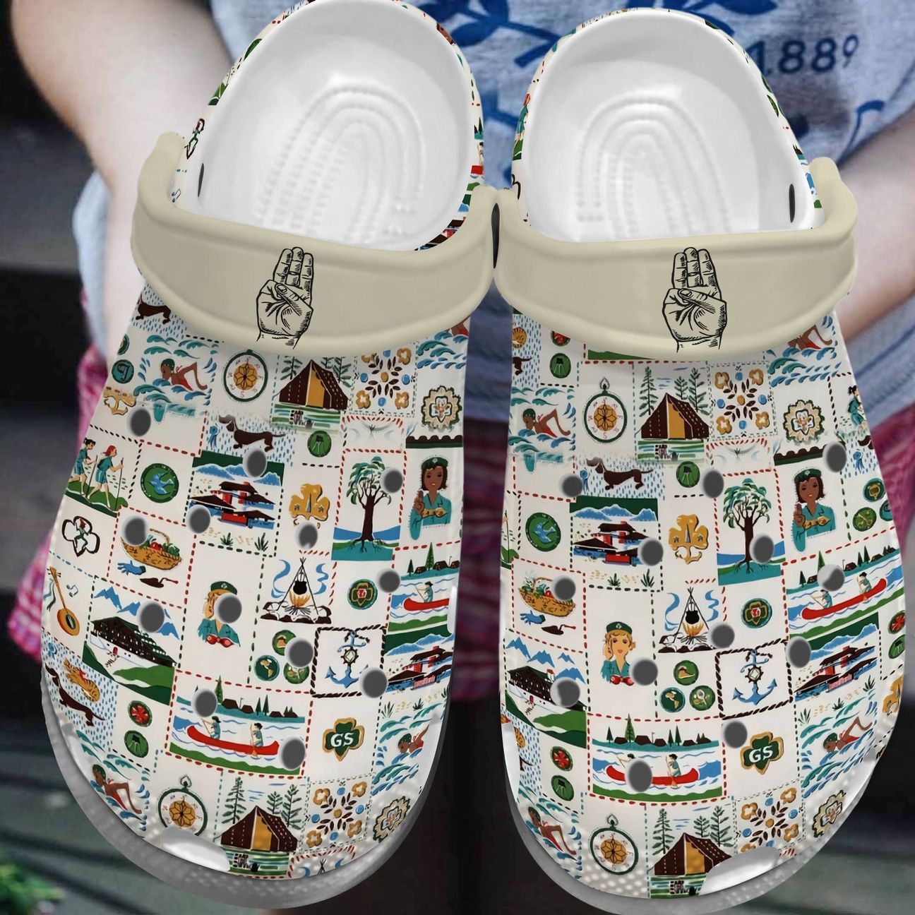 Scouting Personalized Clog Custom Crocs Comfortablefashion Style Comfortable For Women Men Kid Print 3D Girl Scout