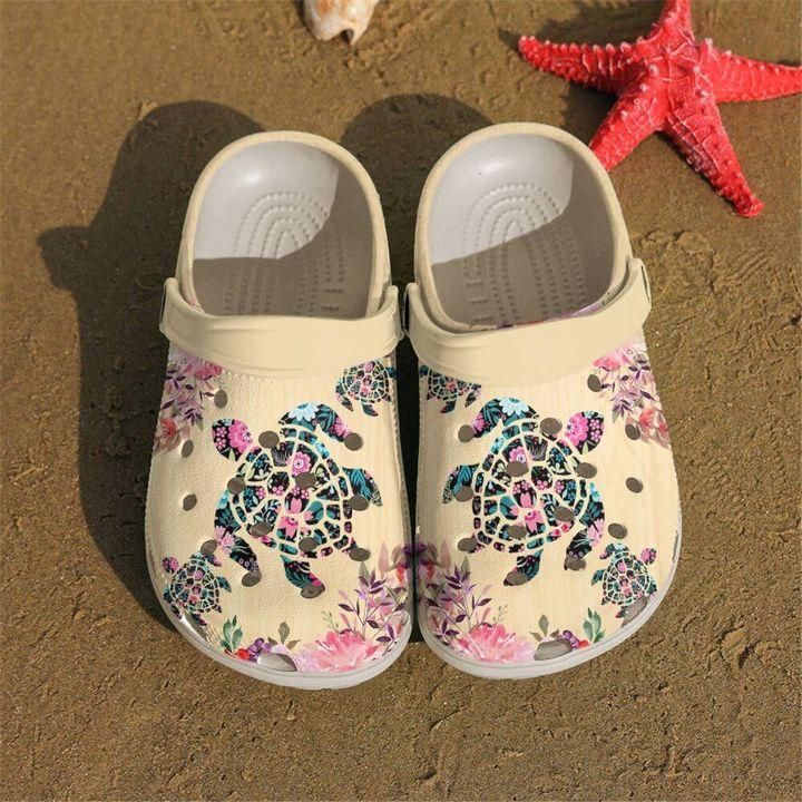 Sea Turtle Personalize Clog Custom Crocs Clog On Sandal Fashion Style Comfortable For Women Men Kid