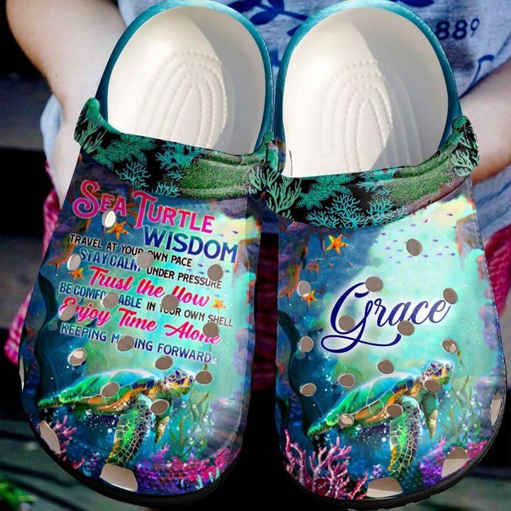 Sea Turtle Personalized Wisdom Sku 2112 Crocs Crocband Clog Comfortable For Mens Womens Classic Clog Water Shoes