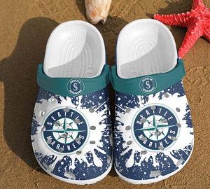 Seattle Mariners Crocband Clog Clog Comfortable For Mens And Womens Classic Clog Water Shoes Seattle Mariners Crocs