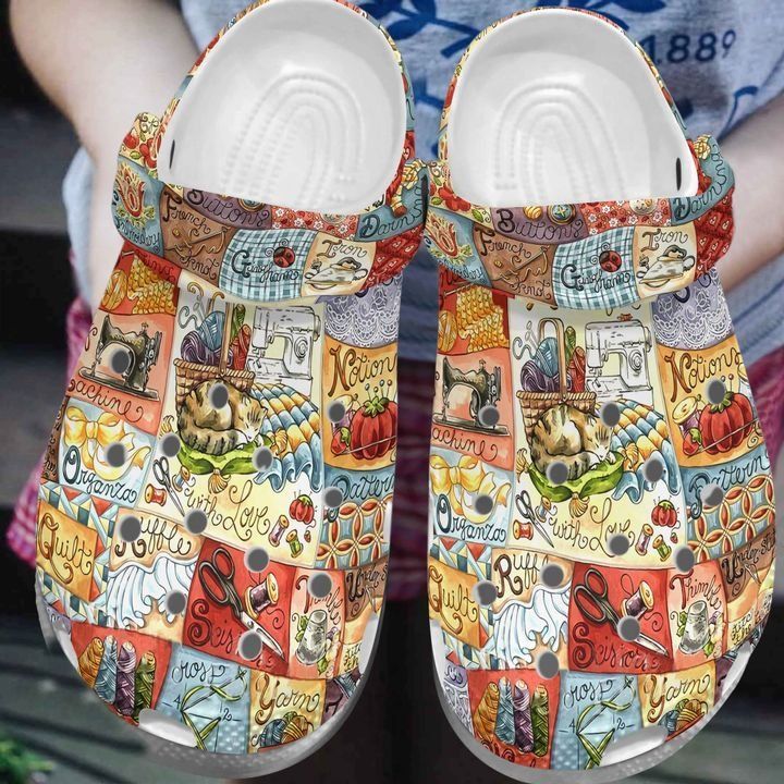 Sewing Personalize Clog Custom Crocs Fashionstyle Comfortable For Women Men Kid Print 3D Whitesole Sewing Pattern