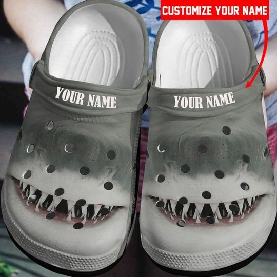 Shark Custom Name Croc Shoes Crocs Clog Shoes Crocband Clog Comfortable For Mens And Womens