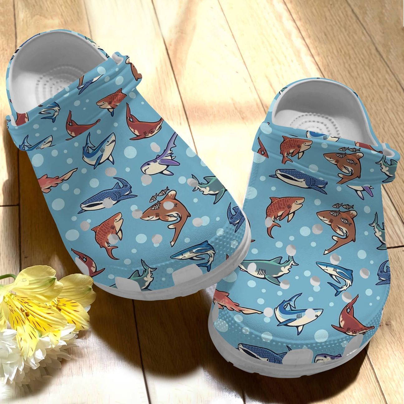 Shark Personalize Clog Custom Crocs Fashionstyle Comfortable For Women Men Kid Print 3D Shark V1