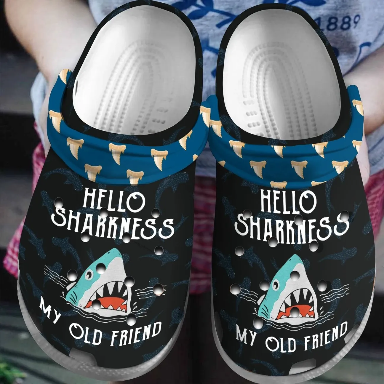 Shark Personalized Clog Custom Crocs Comfortablefashion Style Comfortable For Women Men Kid Print 3D Hello Sharkness