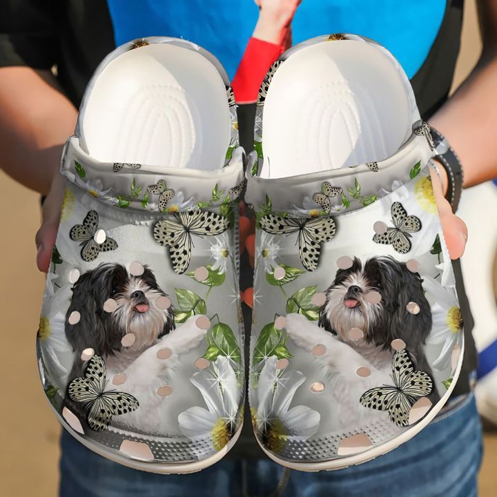Shih Tzu Daisy Sku 2143 Crocs Crocband Clog Comfortable For Mens Womens Classic Clog Water Shoes
