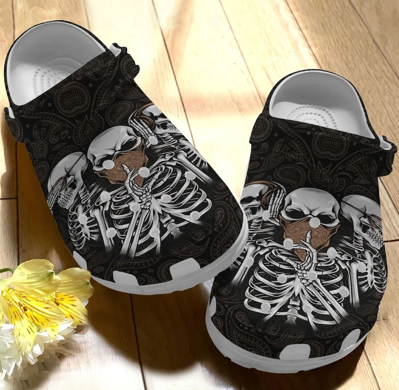 Skull Personalized Clog Custom Crocs Comfortablefashion Style Comfortable For Women Men Kid Print 3D Fake Love Skull