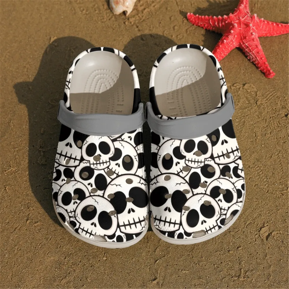 Skull Personalized Clog Custom Crocs Comfortablefashion Style Comfortable For Women Men Kid Print 3D Open Eyes